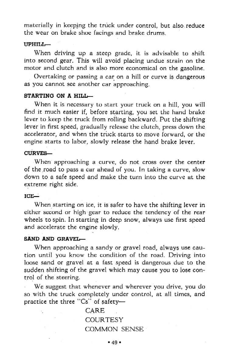 1942 Chevrolet Truck Owners Manual Page 46